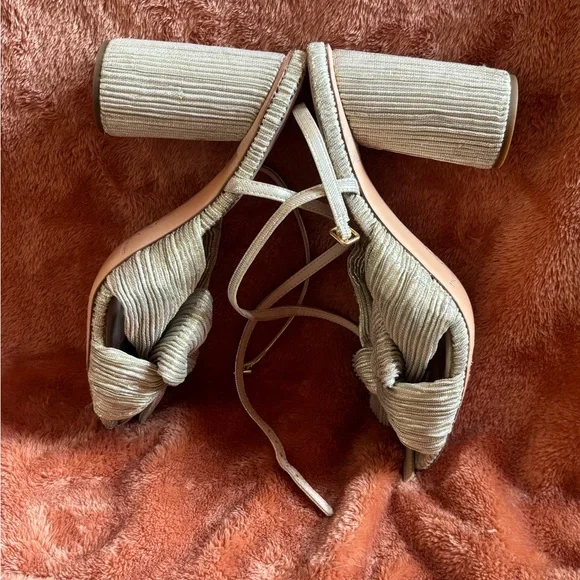 Loeffler Randall Gold Heels with Knot Detail - Picture 4 of 4